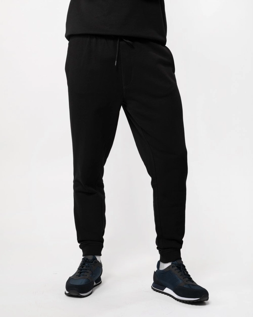 Hugo Boss Sestart Mens Cotton-Terry Tracksuit Bottoms With Logo Patch NOS - Black - Size Large